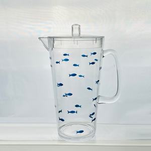 BPA-Free Shatter-Proof Plastic Water <b>Pitcher</b> Jug with Lid for Home Restaurant - Product Image 3