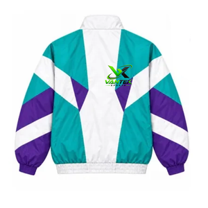 Chaqueta Cortavientos Ligera de Poliéster con Bloques de Color Estilo Y2K Vantex para Mujer, Chaqueta Deportiva Retro con Cierre de Cremallera, Cuello Alto y Logotipo - Product Image 4