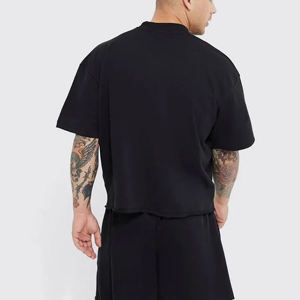 Camiseta Extra Grande para Hombre, Super Gruesa de 300 g/m², Hombros Caídos, Cuello Redondo, Corte Cuadrado, 100% Algodón, de Buena Calidad - Product Image 5