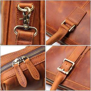 Maletín de Cuero Genuino Crazy Horse de Grano Completo, Resistente, para Hombre, para Portátil de 15 Pulgadas, para Oficina, LLB-0319 - Product Image 5