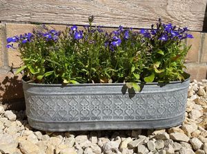 Top Selling Galvanized Metal Antique Natural Finishing Outdoor <b>Plants</b> Care Decorative Planters Oval <b>Large</b> Pots - Product Image 3
