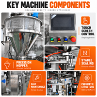 Machine automatique de remplissage et d'emballage de poudre pour sacs en plastique/papier, à moteur, en acier inoxydable, pour usage industriel