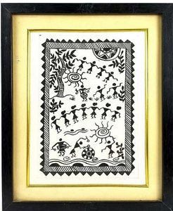 Pintura Metálica 3D de Arte Folclórico Premium - Arte de Pared Tradicional Hecho a Mano de Jharkand - Product Image 1