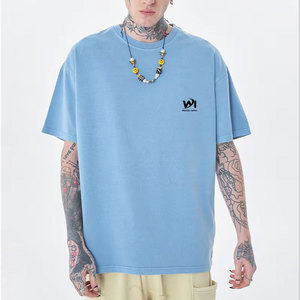 เสื้อยืดโอเวอร์ไซส์ทรงหลวม สไตล์สตรีทแวร์ ผ้าฝ้าย 100% พิมพ์โลโก้ตามสั่ง ระบายอากาศได้ดี เหมาะสำหรับกิจกรรมกลางแจ้ง สำหรับผู้ชาย - Product Image 1