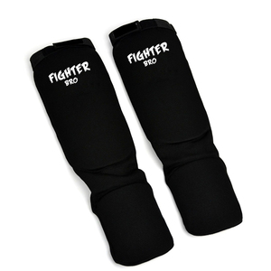 Protège-tibias de karaté légers en coton élastique, protections de tibias pour la boxe et les arts martiaux avec rembourrage EVA, taille personnalisable - Product Image 2