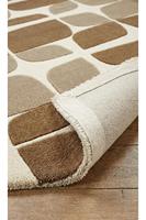 Nouveau style de tapis géométrique fait main en laine, imperméable, antidérapant, à poils épais, pour salon, usage domestique, forme rectangulaire