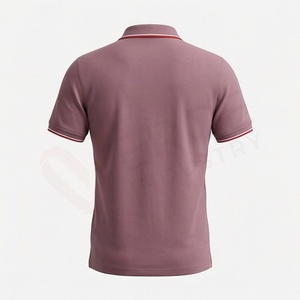 Polo à manches courtes pour homme, couleur unie, tissu Oxford tissé décontracté, coupe classique, design boutonné - Product Image 2
