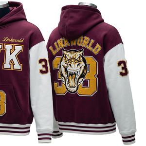 Vente en gros de sweats à capuche en molleton écologique vintage pour hommes, coupe classique, avec logo personnalisé brodé et imprimé - Product Image 3