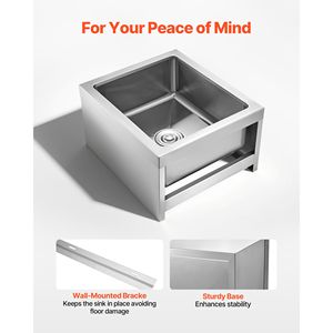 Supporto a parete a X in acciaio inox 304 per lavabo, 22 x 19 x 12 cm, con filtro 3 in 1 per lavelli da bagno - Product Image 6