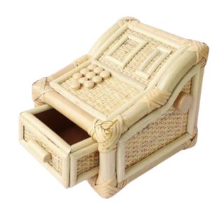 Juguete de Caja Registradora de Ratán Natural, Tienda de Juguete Ecológica para Niños - Product Image 4