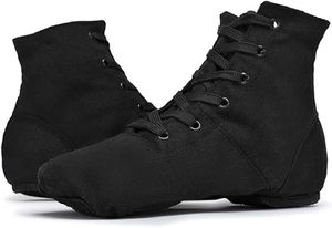 Baifa Canvas Jazz Shoes for Woman Black Jazz <b>Dance</b> Shoes Jazz Boots for Women Girls Adult Womens Jazz <b>Dance</b> Boots Lace Up - Product Image 4