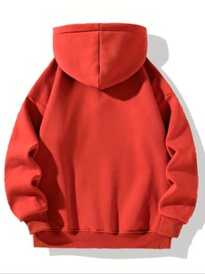 Conjunto Deportivo Minimalista Estilo Urbano para Hombre 2026: Sudadera con Capucha y Media Cremallera de Forro Polar y Pantalones Jogger de Ajuste Holgado, 2 Piezas Transpirables - Product Image 3