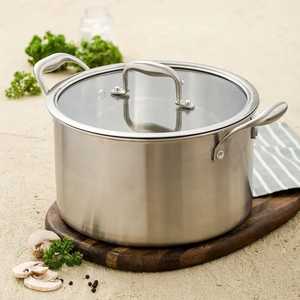 Olla de Cocina Antiadherente Premium de Acero Inoxidable con Tapa, Olla Resistente al Calor para Sopa, Utensilios de Cocina para el Hogar - Product Image 5