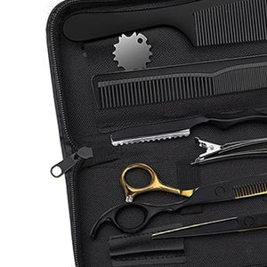 ชุดกรรไกรตัดผมมืออาชีพคุณภาพสูง 10 ชิ้น สำหรับร้านตัดผม ทำจากสแตนเลส พร้อมอุปกรณ์จัดแต่งทรงผม - Product Image 3