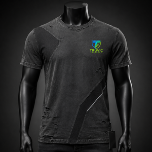 Men Lightweight Distressed <b>T</b> <b>Shirt</b> Breathable Cotton Blend Fabric Washed Finish Soft Texture Comfortable Fit Summer Streetwear - Product Image 1