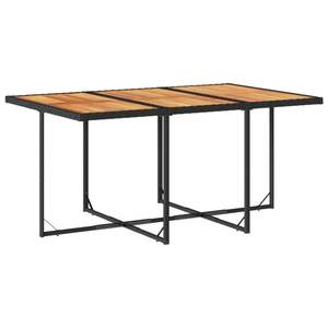 Juego de 6 Muebles de Jardín para Comedor en Color Negro y Marrón - Product Image 4