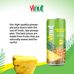 Jus de fruits à l'ananas 100% naturel sans sucre ajouté NFC 330ml en canette aluminium pour importateurs, distributeurs, grossistes et Horeca - Product Image 3