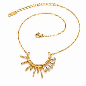 Collar Celestial Sunburst con Colgante de Zirconia para Marcas de Joyería de Boutique - Product Image 2