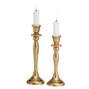 Juego de 2 Candelabros de Metal Ecológicos Modernos y Elegantes de Primera Calidad, Plateados, para Decoración del Hogar en Pascua, Regalos - Product Image 3