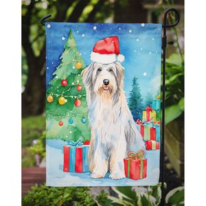 Multicolor Bearded Collie Navidad jardín bandera decorativa buzón bandera para Patio ilustraciones patio Banner para camas de flores jardín - Product Image 3
