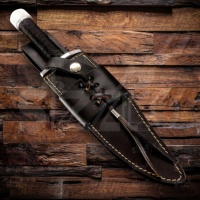 Couteau de survie à lame fixe de style Rambo en acier D2 fait main, idéal pour la chasse, le camping, le camping en plein air, OEM, meilleur cadeau