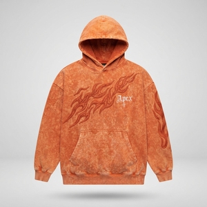 Sudadera con Capucha Bordada Naranja para Hombre, Sudadera de Felpa de Algodón Premium, Ropa Urbana, Logotipo Personalizado, Venta al Por Mayor, Moda - Product Image 2