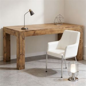 Escritorio de Estudio Rectangular de Diseño Cuidadosamente Elaborado, Escritorio Administrativo y para Computadora de Madera Sólida - Product Image 1