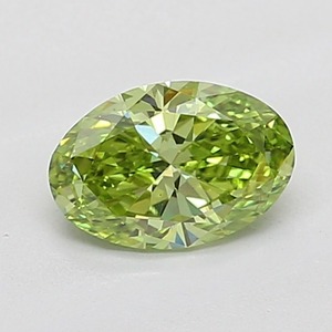 Diamant vert ovale fantaisie de 0,90 ct, clarté VS1, certifié, diamant vert de luxe - Product Image 1