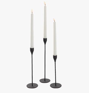 <b>Black</b> Metal Taper Candle <b>Holder</b>- Modern Slim <b>Candlestick</b> Stands for Dining Table Centerpiece Wedding Home Decor - Product Image 1