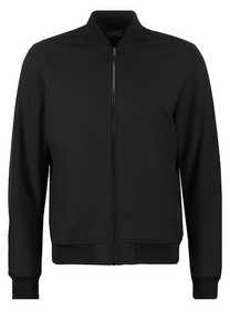 เสื้อแจ็คเก็ตบอมเบอร์สีดำสำหรับผู้ชาย คอตั้ง ซิปปิด ทรงลำลอง ใส่ได้ในฤดูใบไม้ร่วง ทรงปกติ ผลิตจากวัสดุโพลีเอสเตอร์ - Product Image 4