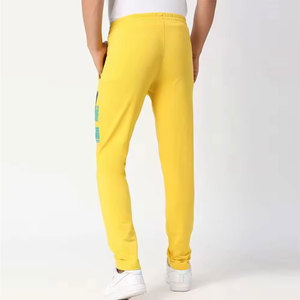 Pantalon de survêtement jaune pour homme avec imprimé 07, taille élastique, fermeture à cordon, style décontracté, tissu en coton, design respirant - Product Image 2