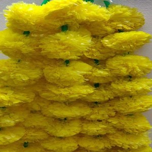 <b>Artificial</b> <b>Flowers</b> 9cm Diameter Carnation and Marigold <b>Silk</b> Wall Wreath Accessories Hall <b>Flower</b> Arrangement Section - Product Image 6