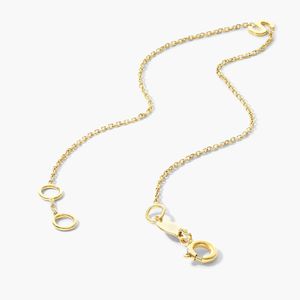 Mini bracelet avec initiale A-Z en or jaune - Product Image 5