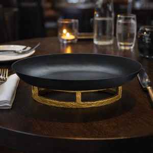 Bol de service ovale moderne en fer blanc de qualité supérieure pour fruits et collations, idéal pour les centres de table de mariage, Diwali et Ramadan - Product Image 2