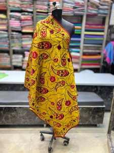Magnifique dupatta Phulkari brodé à la main pour femmes, vêtements, broderie florale colorée, écharpe décontractée en georgette - Product Image 5