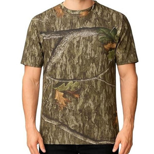 เสื้อยืดคอกลมแขนสั้นลายพรางสำหรับผู้ชาย ทรงปกติ สวมใส่สบาย พิมพ์ลาย ระบายอากาศได้ดี ผลิตจากโพลีเอสเตอร์ 100% ทอ - Product Image 3