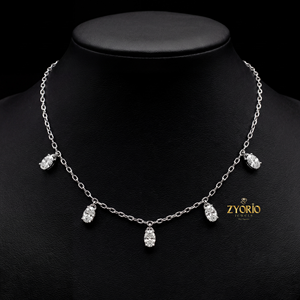 Collier pendentif avec diamant de laboratoire taille ovale, en argent sterling 925 plaqué or, style luxueux, cadeau pour femme, mariage - Product Image 4