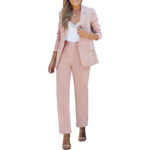 Conjunto de Traje de Dos Piezas para Mujer, Estilo Profesional, Casual de Negocios, Blazer y Pantalones, Traje de Oficina, 2025 - Product Image 1