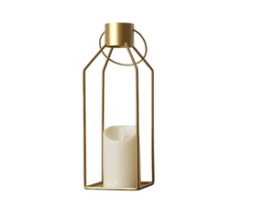 Venta al por Mayor de Faroles de Metal Portátiles con Acabado Dorado Brillante, Faroles Duraderos para Decoración de Interiores y Exteriores - Product Image 1