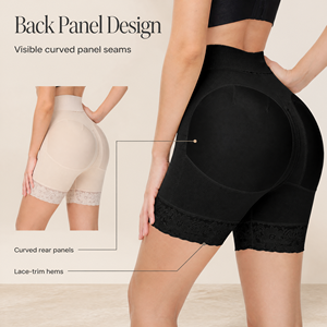 High Waist Shapewear Shorts <b>for</b> <b>Women</b> Tummy Control Panties Butt Lifter Lace Trim Body Shaper Thigh Slimmer Underwear <b>Girdle</b> - Product Image 2