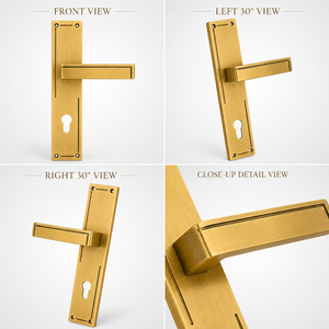 Premium LINUS <b>Brass</b> Mortice <b>Door</b> Handle Matte <b>Antique</b> Finish Heavy Duty Lever for Kitchen Home Office Residential Commercial - Product Image 2