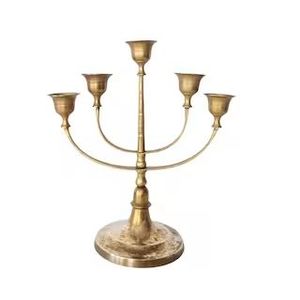 Candelabro de latón con siete brazos para actividades religiosas, diseño duradero - Product Image 4