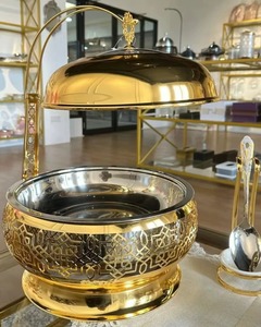 New Arrival Chafing Dish Gold Plated Stainless Steel Chafing Dish Casted Catering <b>Buffet</b> Food <b>Warmer</b> Chafing Dish from India - Product Image 6