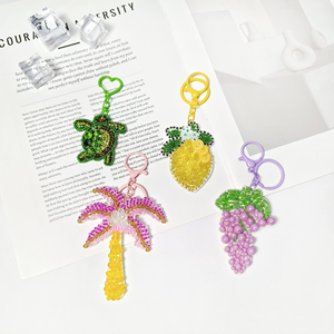 Colgante de árbol de coco con cuentas hecho a mano, de PVC y fieltro, para coser, accesorio transfronterizo, llavero, joyería DIY para venta al por mayor decorativa - Product Image 4