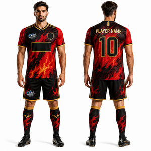 Tenue de football d'élite en tissu polyester, douce, confortable, à séchage rapide, respirante, pour les sports d'équipe et la performance sportive - Product Image 1