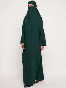 Dubai New Beautiful Green Traditional Islamic Clothing for Women Saudi Arabia Abaya Dubai Abaya Muslim Clothing Gulf Cloths - Product Image 6