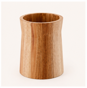 Porte-ustensiles en bois d'acacia naturel de qualité supérieure, grande capacité, organisateur de comptoir de cuisine en bois courbé, support de rangement pour outils de cuisine - Product Image 5
