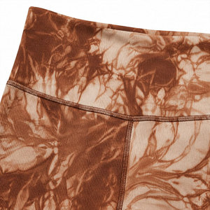 Conjunto de Yoga Tie Dye, Top Corto y Leggings de Cintura Alta, Dos Piezas, Spandex Poliéster, Elástico en Cuatro Direcciones, Ropa Deportiva sin Costuras para Mujer - Product Image 6