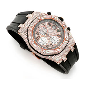 Montre Moissanite Iced Out VVS Diamant Style Hip Hop Premium Acier Inoxydable Quartz Homme Bracelet 20mm Cadran Verre - Product Image 3