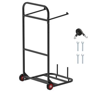 Carrello Porta Sedie in Metallo Pieghevole Multifunzione con Capacità di 100 LBS, per 10 Sedie, Ideale per Hotel - Product Image 1